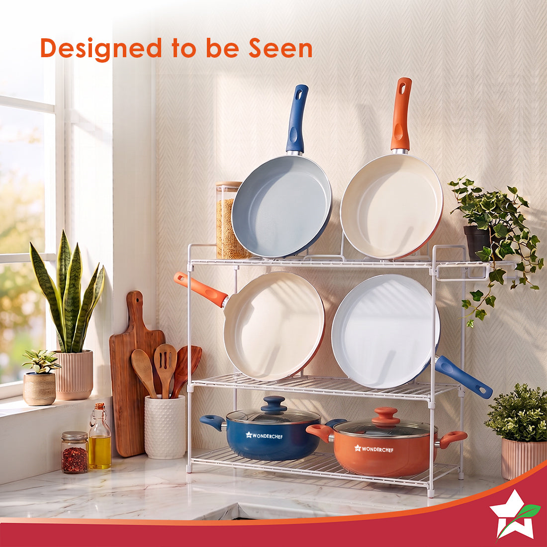 Wonderchef Natura Ceramic Dosa Tawa for Cooking, 28cm, Non-toxic Chemical-free Coating, PFOA/PFAS-Free, For Kitchen, Scr