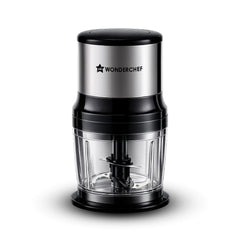 Wonderchef Inox Kitchen Vegetable Chopper, 350W Motor, Chopping/Mincing/Pureeing, Whisk Attachment for Whipping/Beating,