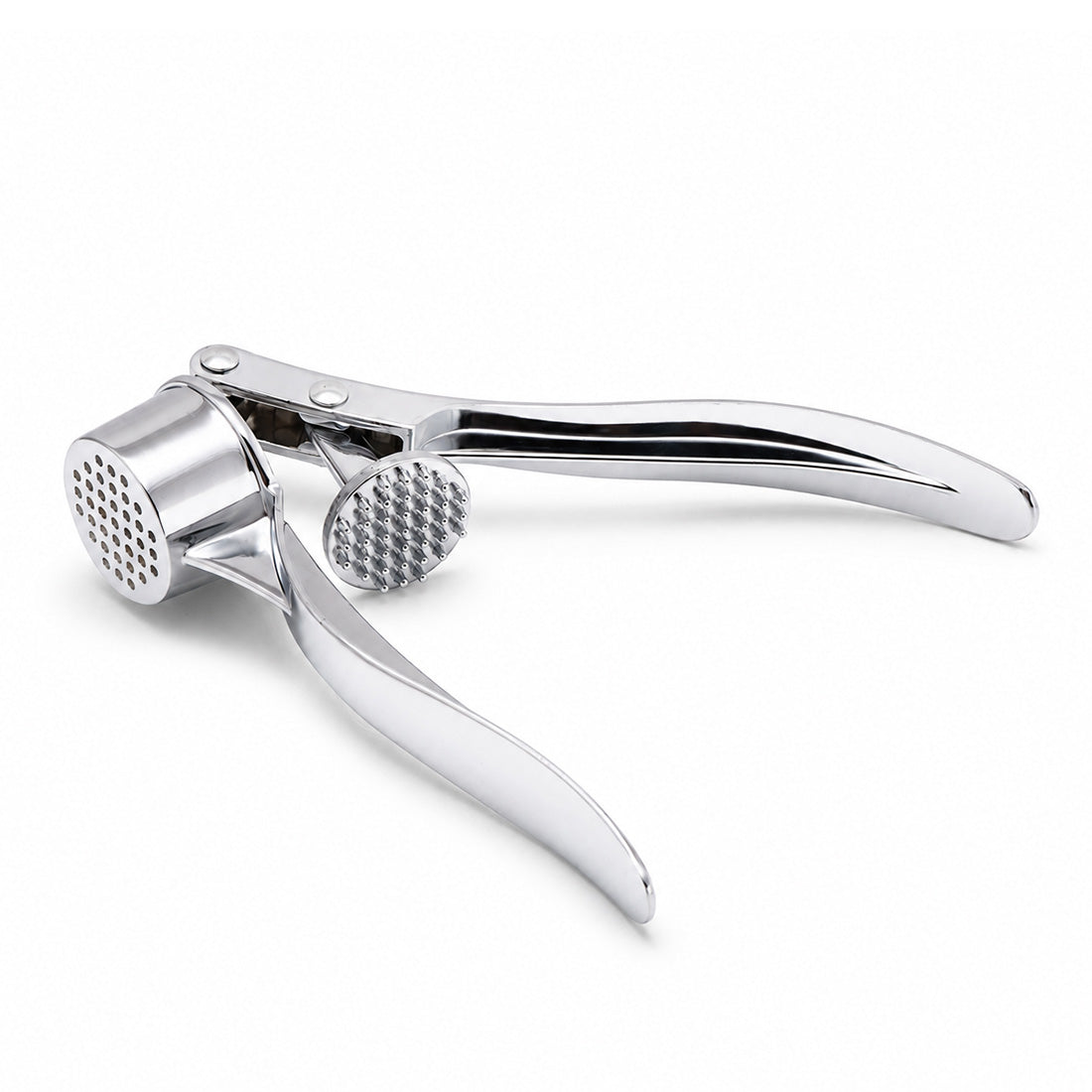 Wonderchef Ambrosia Stainless-steel Garlic Press for Kitchen, No Peeling Needed, Ergonomic Handle, Manual Garlic/Ginger 