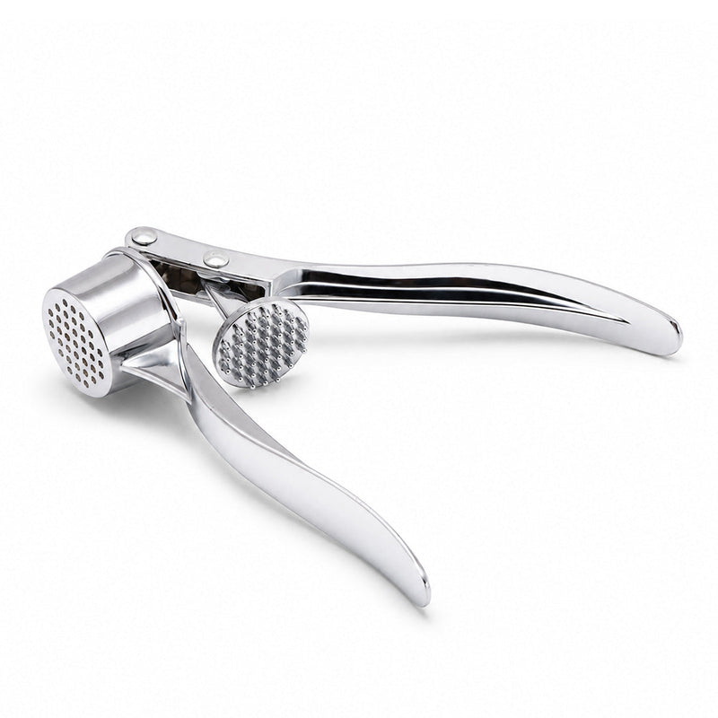 Wonderchef Ambrosia Stainless-steel Garlic Press for Kitchen, No Peeling Needed, Ergonomic Handle, Manual Garlic/Ginger 