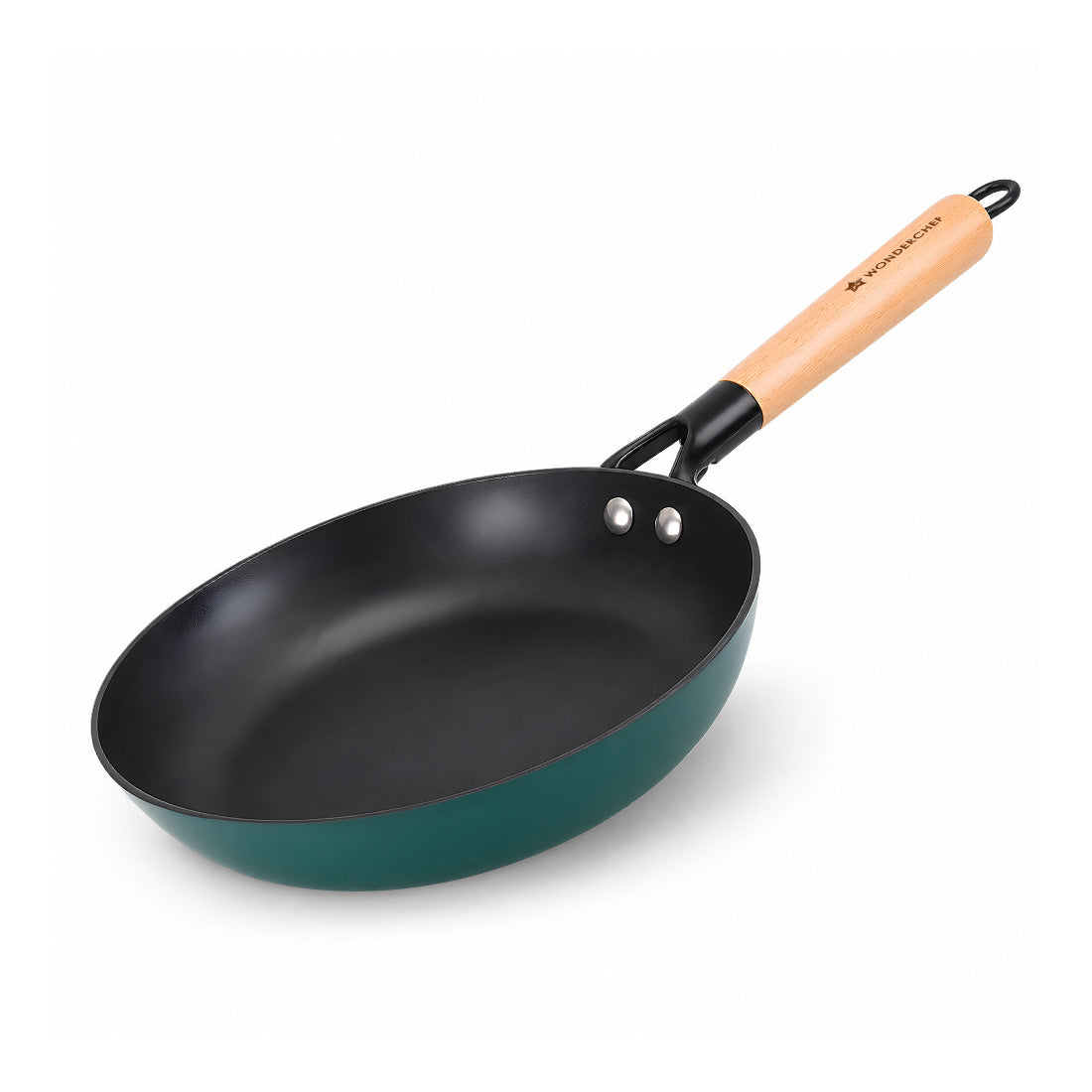 Wonderchef Ferro Enamel Light-weight Cast-iron Fry Pan, 20cm, No Seasoning Required, TitaniumShield Non-toxic Chemical-f