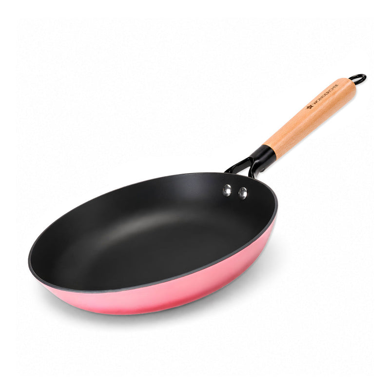Wonderchef Ferro Enamel Light-weight Cast-iron Fry Pan, 20cm, No Seasoning Required, TitaniumShield Non-toxic Chemical-f