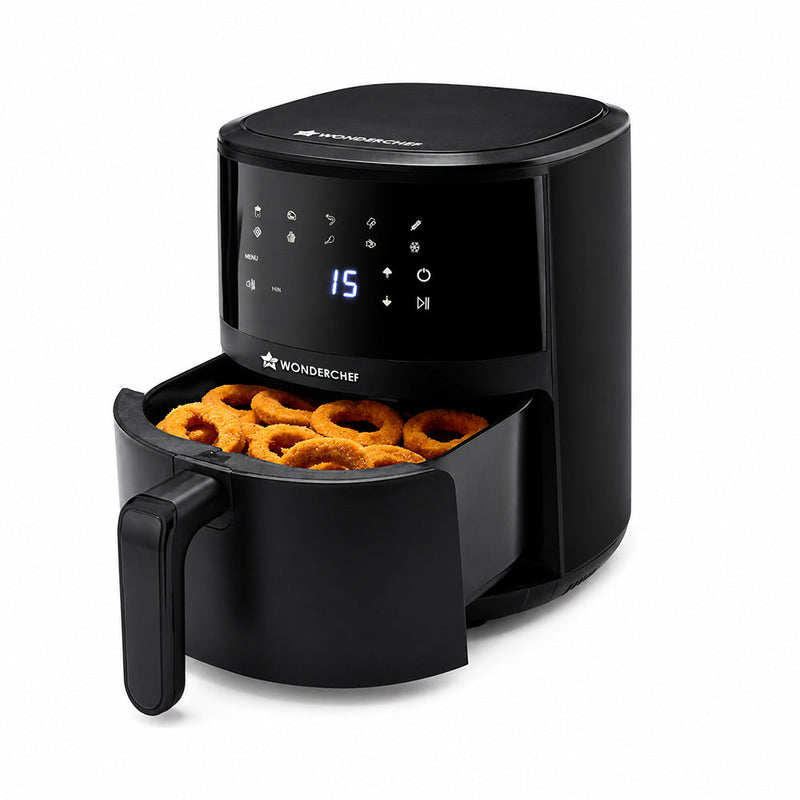 Wonderchef Platinum Digital Air Fryer for Kitchen, 4.5L, 1380W, Rapid Air Technology, 10 Pre-Set Functions, Temperature 