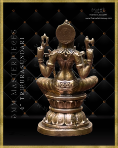 Lalitha-Tripurasundari  Panchaloha Bronze Icon - 4"-  Masterpieces Collection