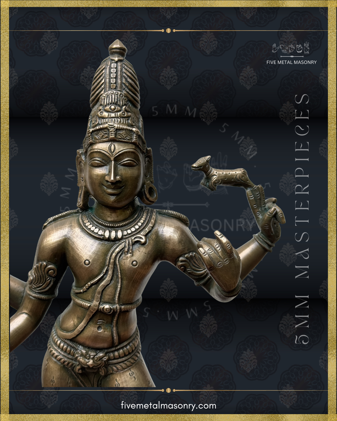 Vinadhara Dakshinamurti Shiva Panchaloha Bronze Icon - 16" - Masterpieces Collection