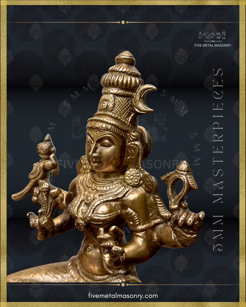 Kamakshi Panchaloha Bronze Icon - 10" with arch - Masterpieces Collection