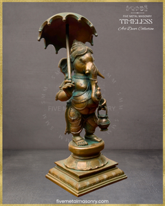 Mappillai Ganesha  Panchaloha Bronze Icon - 11"- Timeless Collection