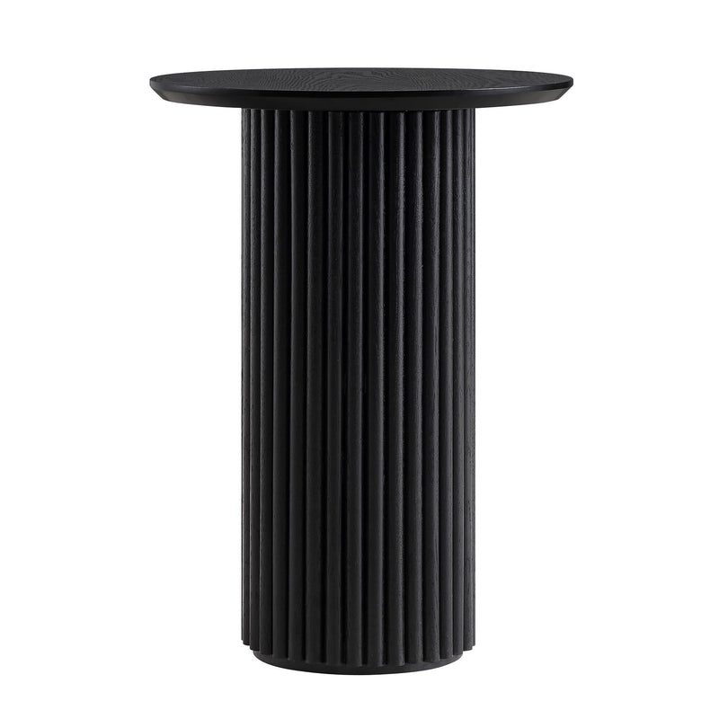 Velin Solid Wood Round Side Table