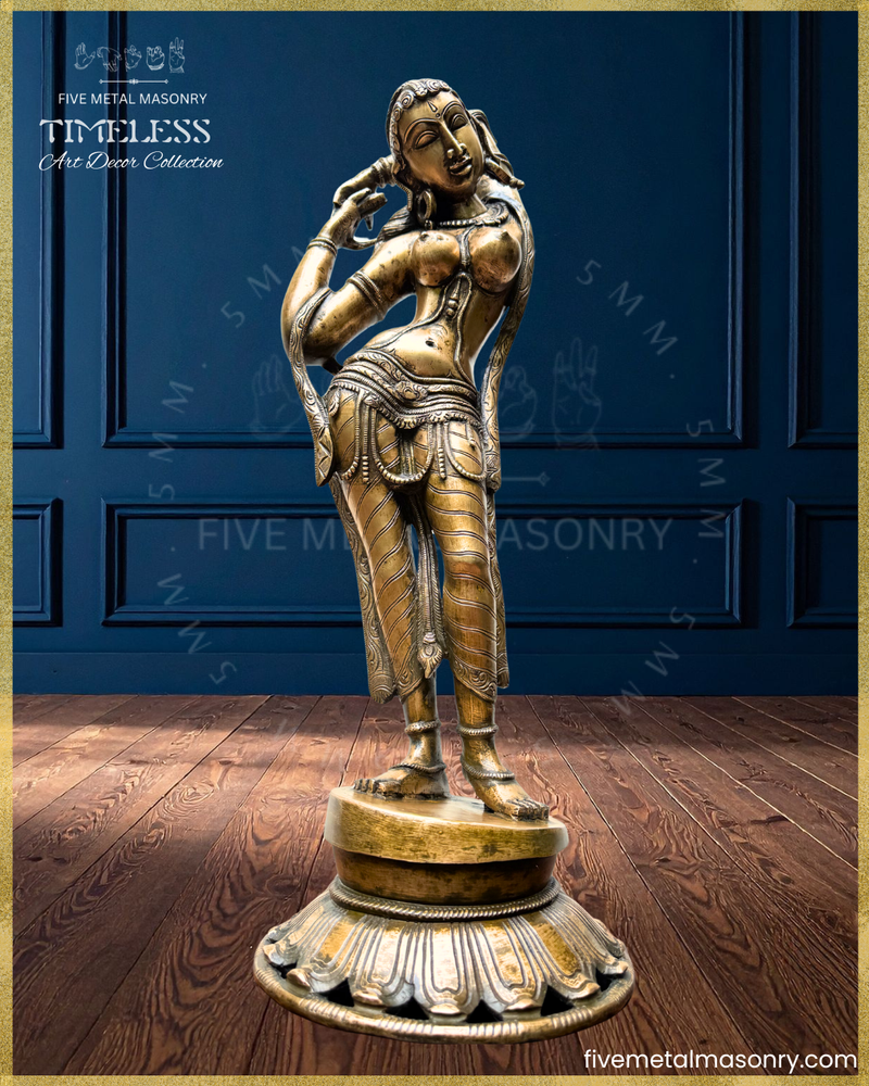 Apsara  Panchaloha Bronze Icon - 22"- Timeless Collection
