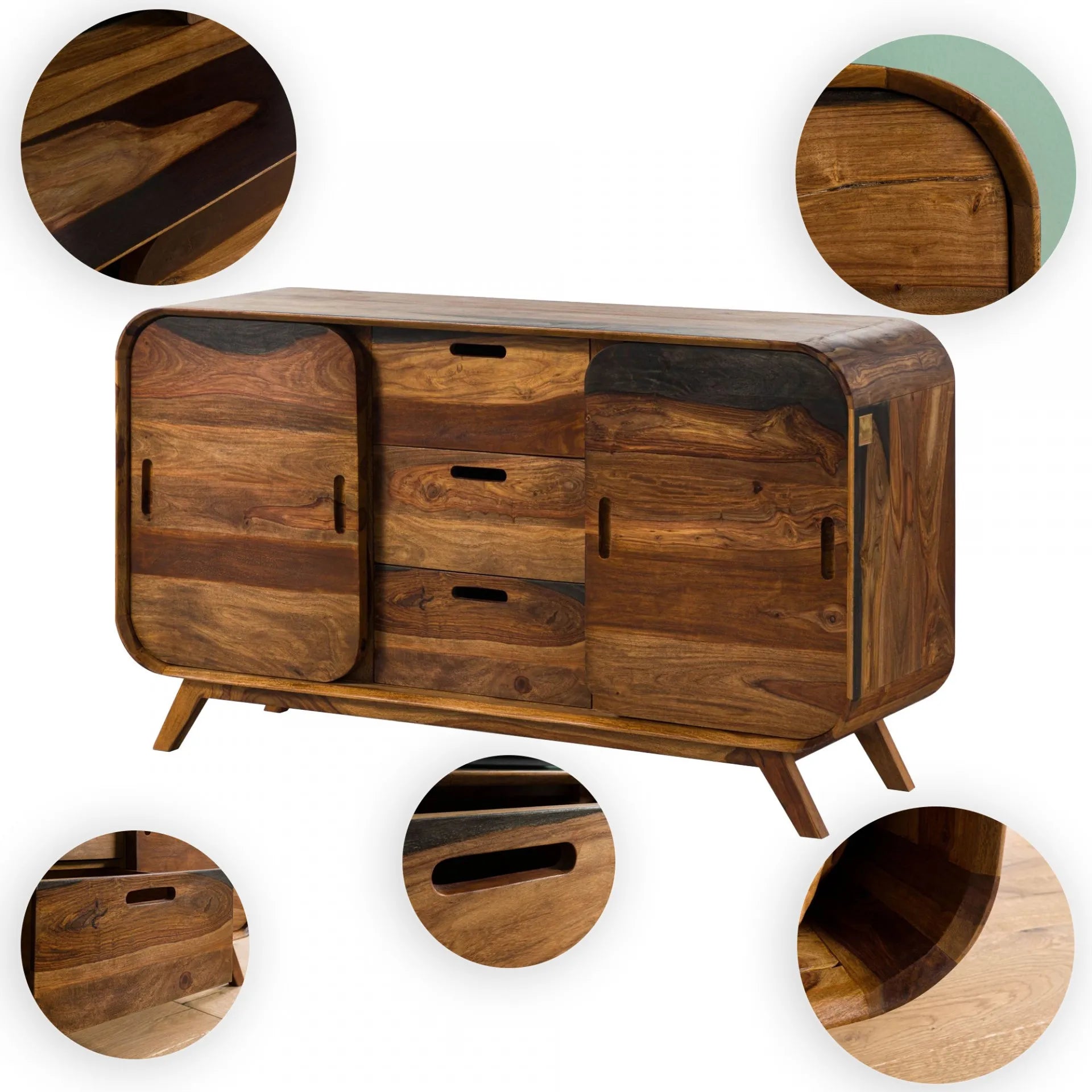 Marwar Solid Sheesham Wood Sideboard / Storage Cabinet