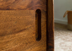 Mid-Century Sheesham Wood Storage Coffee Table