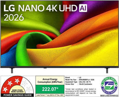 LG 164 cm (65 inch) Ultra HD (4K) NanoCell Smart WebOS TV 2026 Edition with NANO 4K AI UHD TV 65NU885BPLA with α7 AI Processor 4K Gen9, with HDR10-2