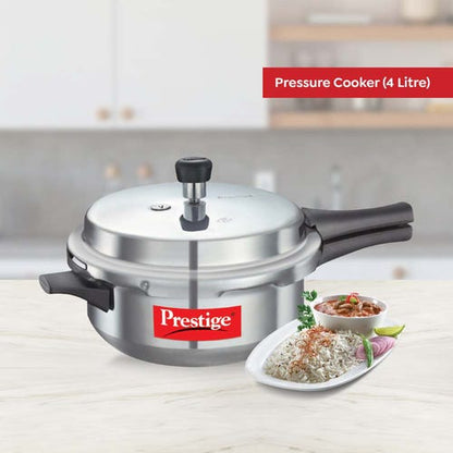 Prestige Popular Virgin Aluminium Pressure Cooker, (Silver)