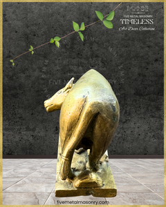 Gauḥ : பசு : Cow Panchaloha Bronze Icon - 4" - Timeless Collection