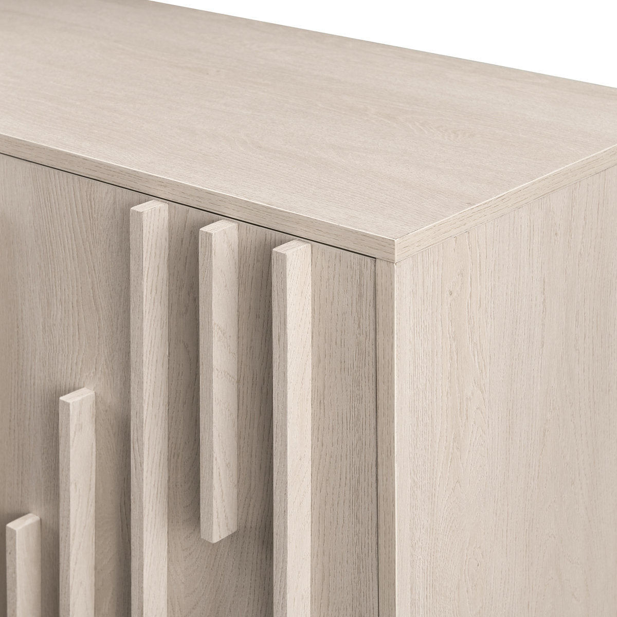 Anishka 55" Contemporary Wood Detailed 3-Door Sideboard