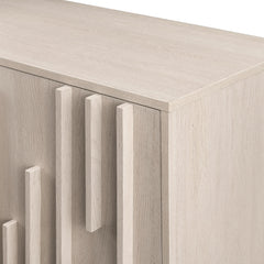 Anishka 55" Contemporary Wood Detailed 3-Door Sideboard