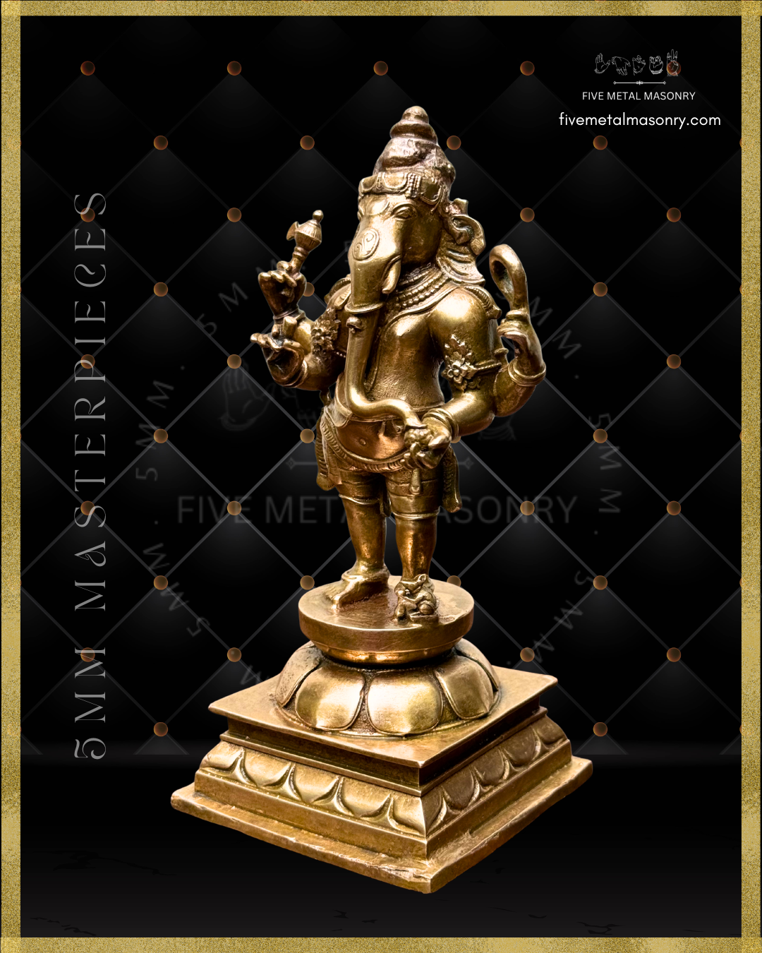 Thiruvanaikaval Ganesha  Panchaloha Bronze Icon - 6" - Masterpieces Collection