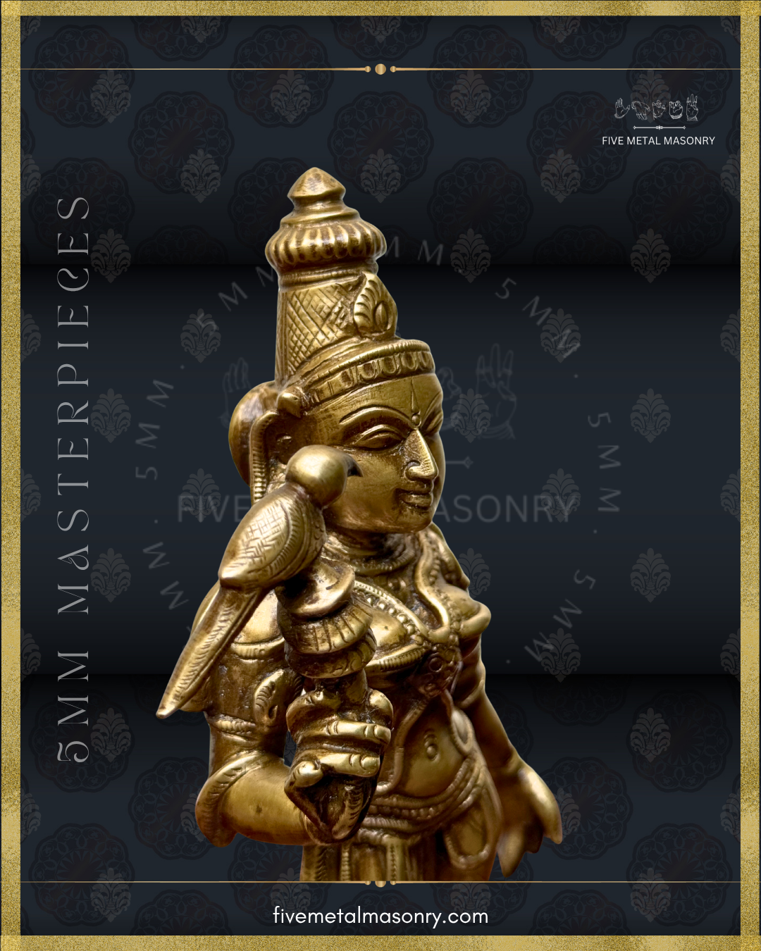 Meenakshi Panchaloha Bronze Icon - 11" with arch - Masterpieces Collection