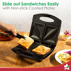 Wonderchef Acura Plus Sandwich Maker | 750W | Non-stick Aluminium Grill Plates | For Crispy Toast Sandwiches | Cool-touc
