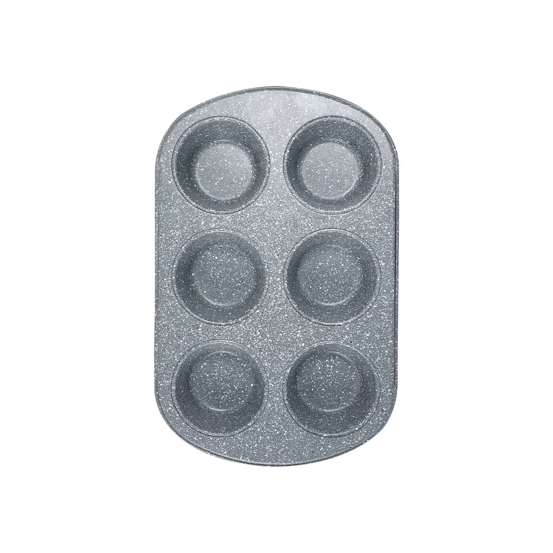 Wonderchef Ambrosia 6 Cup Metal Round Muffin Pan, Cupcake Tray, Baking Mould Tray, Non-Stick Bakeware Reusable Tray Pan