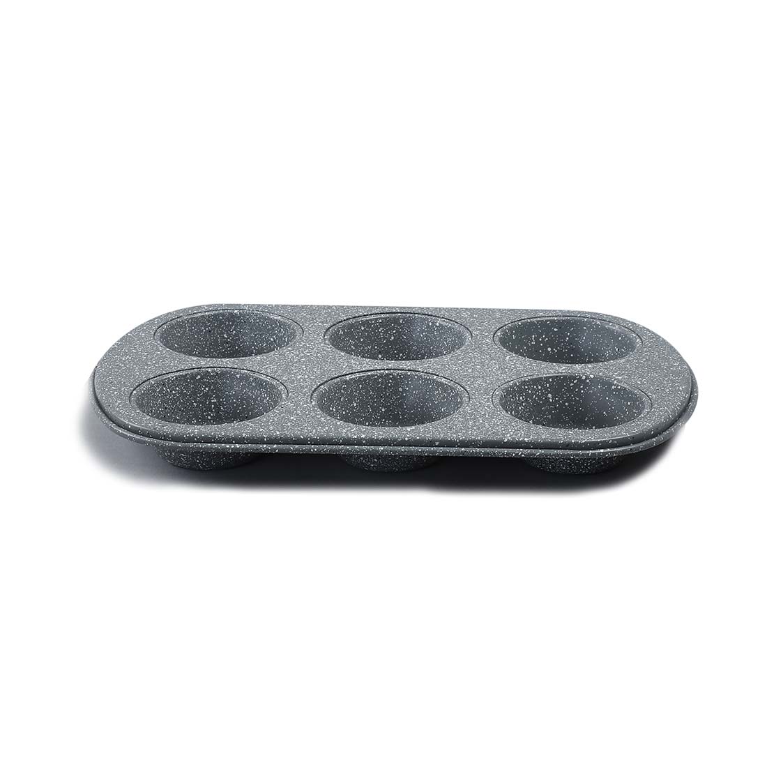 Wonderchef Ambrosia 6 Cup Metal Round Muffin Pan, Cupcake Tray, Baking Mould Tray, Non-Stick Bakeware Reusable Tray Pan