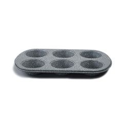 Wonderchef Ambrosia 6 Cup Metal Round Muffin Pan, Cupcake Tray, Baking Mould Tray, Non-Stick Bakeware Reusable Tray Pan