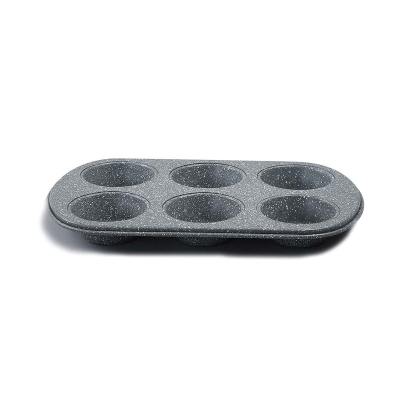 Wonderchef Ambrosia 6 Cup Metal Round Muffin Pan, Cupcake Tray, Baking Mould Tray, Non-Stick Bakeware Reusable Tray Pan