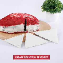 Wonderchef Ambrosia Cake Scrapers (3-in-1) - White
