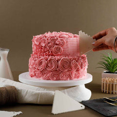 Wonderchef Ambrosia Cake Scrapers (3-in-1) - White