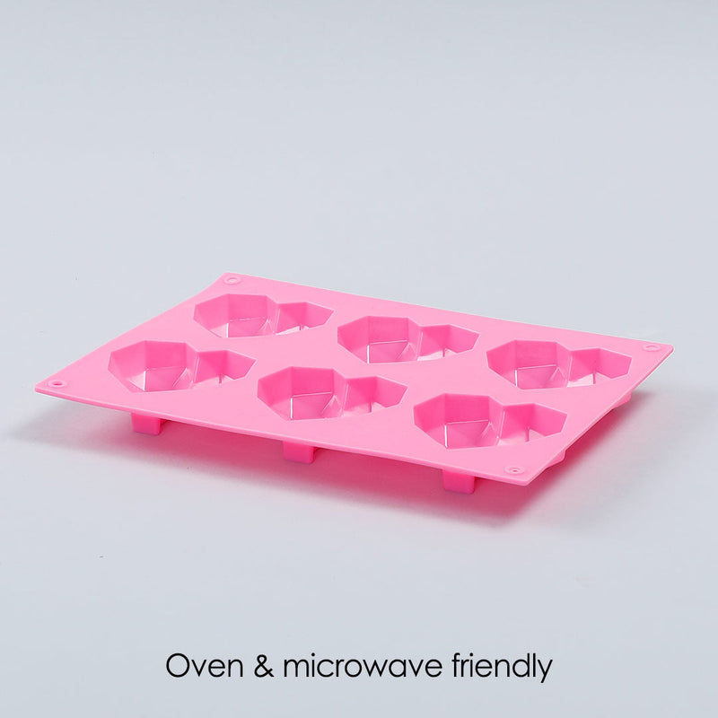 Wonderchef Ambrosia Silicone 3D Heart Shaped Mould - Pink
