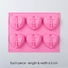 Wonderchef Ambrosia Silicone 3D Heart Shaped Mould - Pink