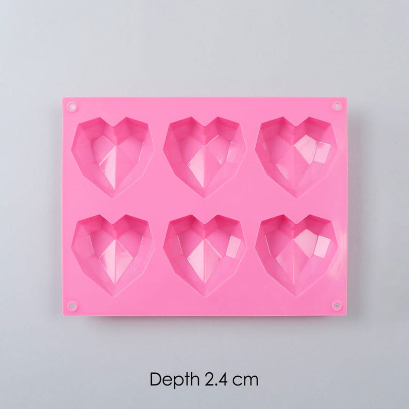 Wonderchef Ambrosia Silicone 3D Heart Shaped Mould - Pink