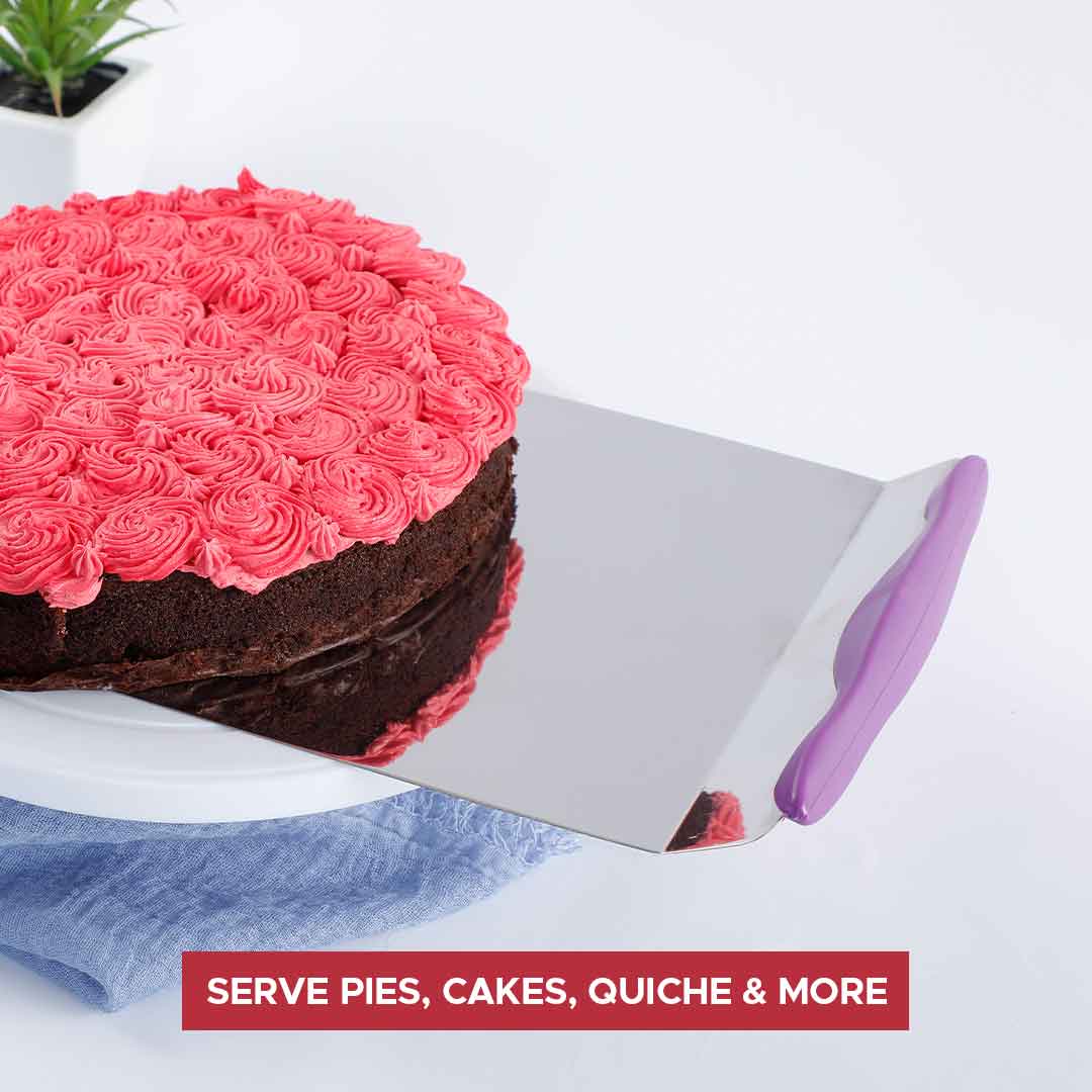 Wonderchef Ambrosia Stainless Steel Cake Lifter With Non Slip Handle