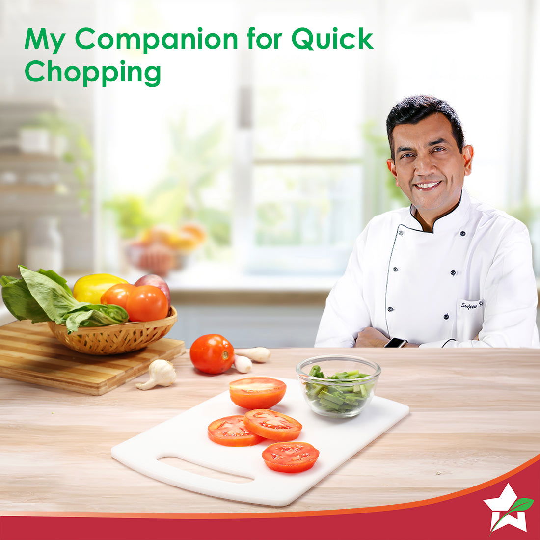 Wonderchef Ambrosia Vegetable Chopping Board | 11.5" x 8" | 6mm Thickness | Crack-Resistant and Unbreakable | Odour and 