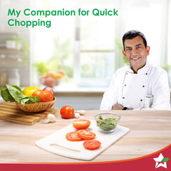 Wonderchef Ambrosia Vegetable Chopping Board | 11.5" x 8" | 6mm Thickness | Crack-Resistant and Unbreakable | Odour and 