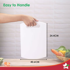 Wonderchef Ambrosia Vegetable Chopping Board | 16" x 10" | 6mm Thickness | Crack-Resistant and Unbreakable | Odour and S