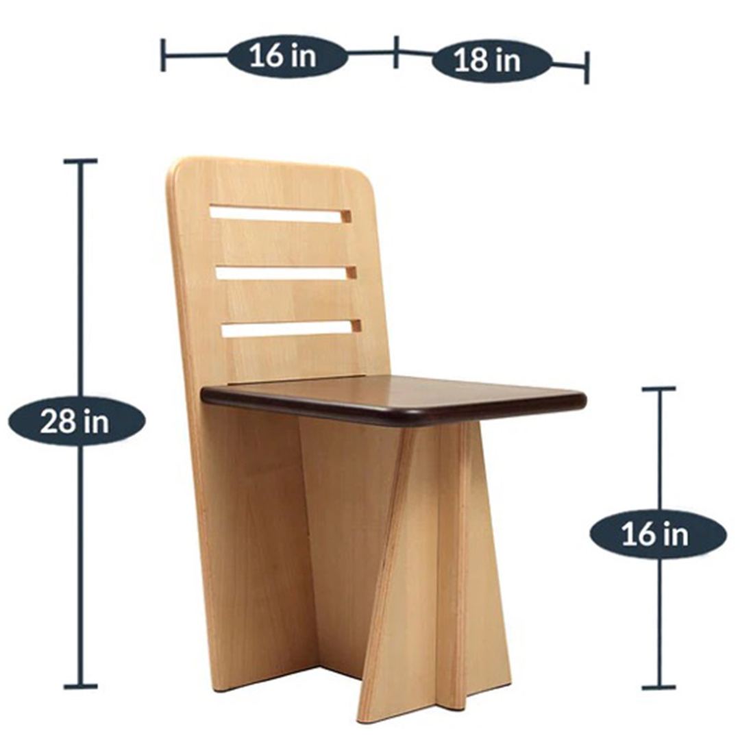 Wonderchef Birdy Dining Table with 4 Chairs Rosewood Finish