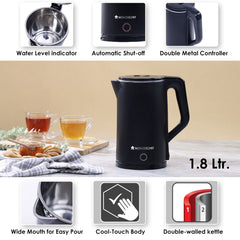COOL-TOUCH Electric Kettle, 1300 W, 1.8 L, 1 Years Warranty