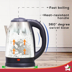 Wonderchef Crescent Kettle 1.8L + Sippy Stainless Steel Bottle, Gift Combo, For Family and Friends, Gift for Diwali and 