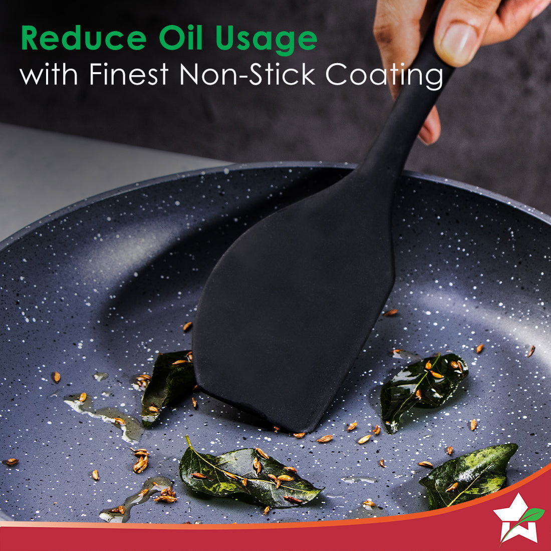 Duralite Die-Cast Non Stick Fry Pan | 24cm | 1.2 L | Grey | 5 Layer Meta-Tuff Non-Stick Coating | Never Loses Shape | Non-Toxic | Cool Touch Handle | PFOA Free | Pure Grade Aluminium | Easy to Clean | 2 Years Warranty