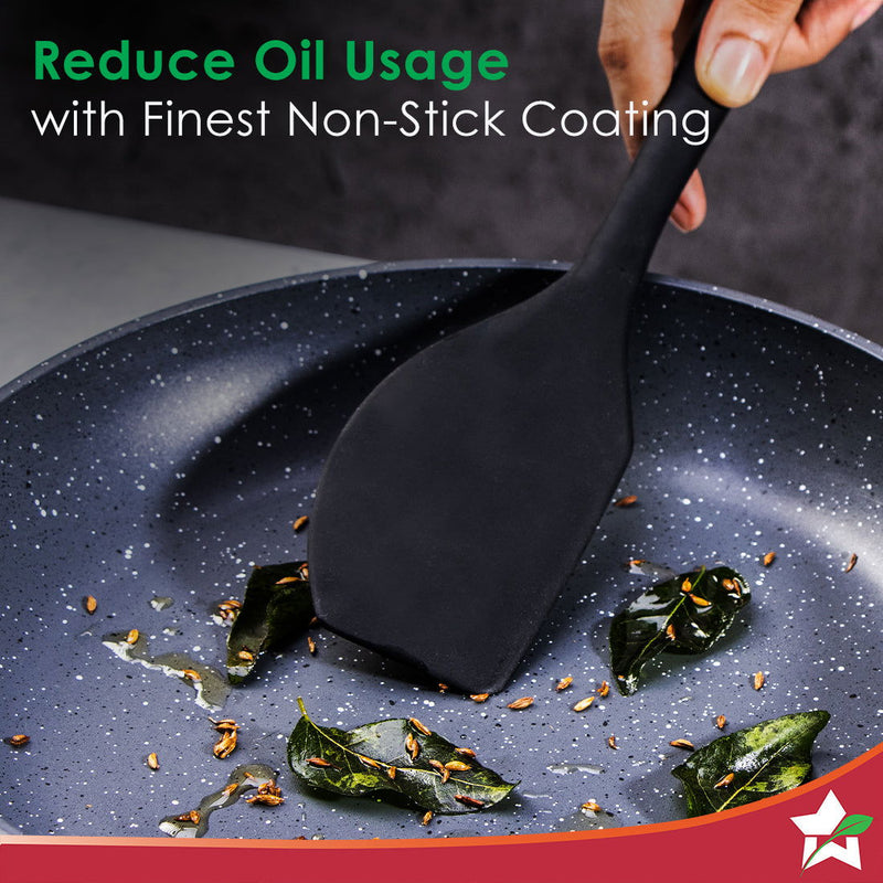 Duralite Die-Cast Non Stick Fry Pan | 24cm | 1.2 L | Grey | 5 Layer Meta-Tuff Non-Stick Coating | Never Loses Shape | Non-Toxic | Cool Touch Handle | PFOA Free | Pure Grade Aluminium | Easy to Clean | 2 Years Warranty