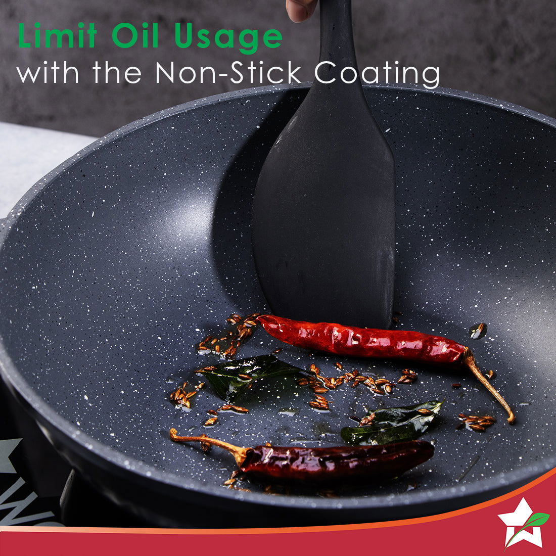 Wonderchef Duralite Die-Cast Non-Stick Pans 4 pcs Set | 24 cm Kadhai with Lid, 24 Cm Fry Pan, 28 cm Dosa Tawa | 1.2 L | 