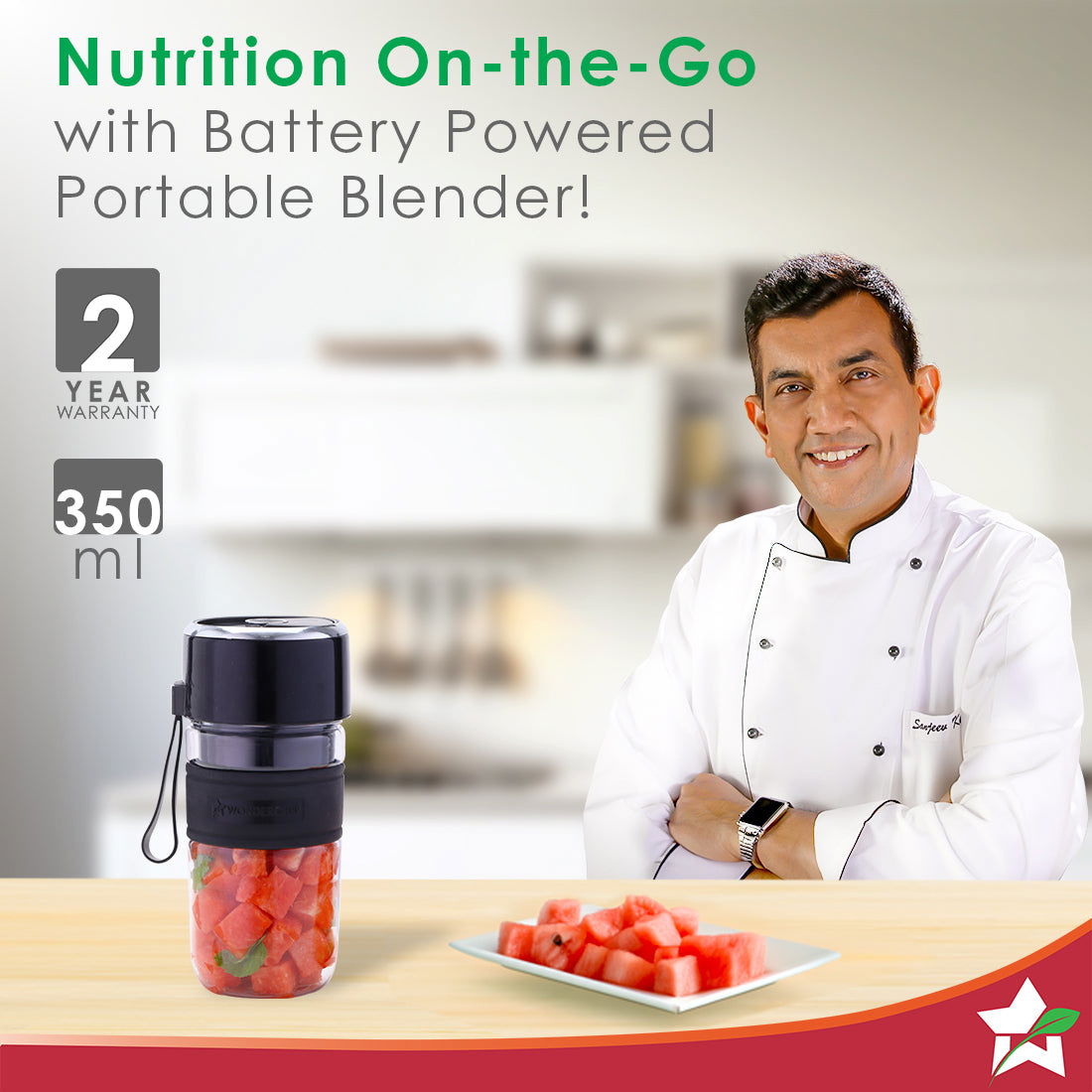 Wonderchef Evita Air Fryer + Nutri-cup Zip Portable Blender | Festive Gift | 5L Air Fryer Capacity to Bake, Grill, Roast