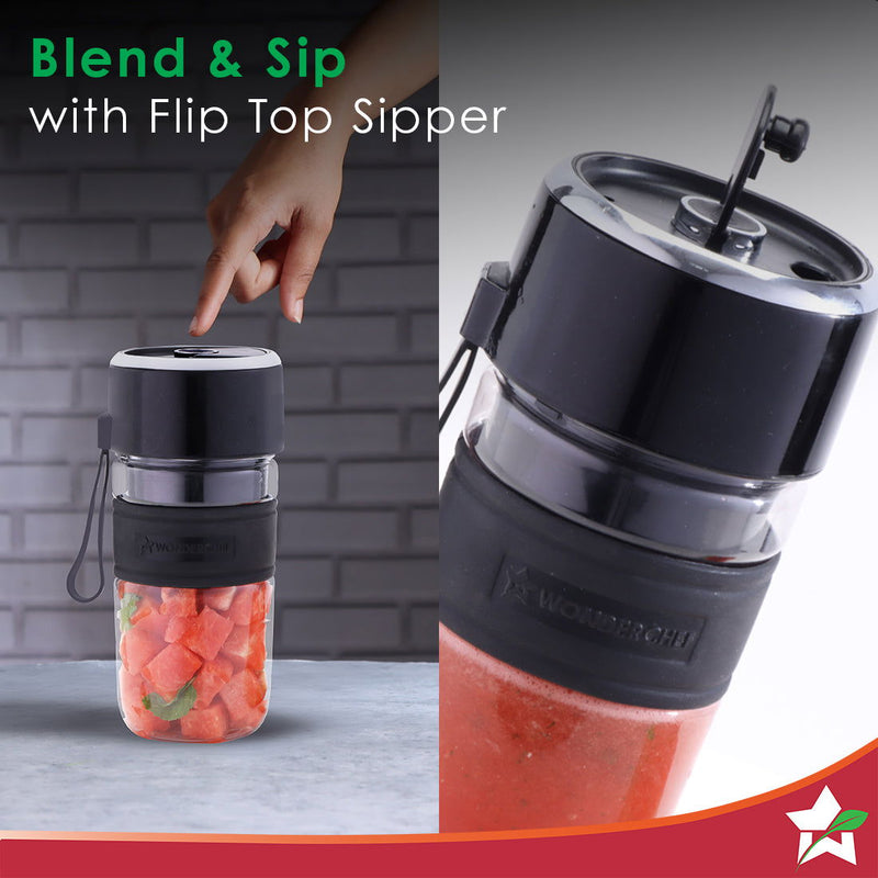 Wonderchef Evita Air Fryer + Nutri-cup Zip Portable Blender | Festive Gift | 5L Air Fryer Capacity to Bake, Grill, Roast