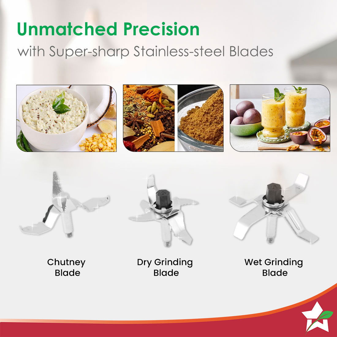 Wonderchef Galaxy Mixer Grinder 1000W | 100 Mins Non-Stop Grinding | 100% Copper Motor | Heavy Duty | Low Noise | Chutne