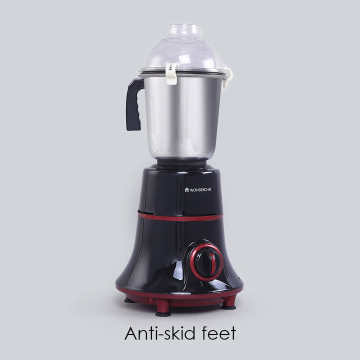 Glory Mixer Grinder, 750 W with 4 Stainless Steel Jars and Anti-rust Stainless Steel Blades, Ergonomic Handles, 5 Years Warranty on Motor