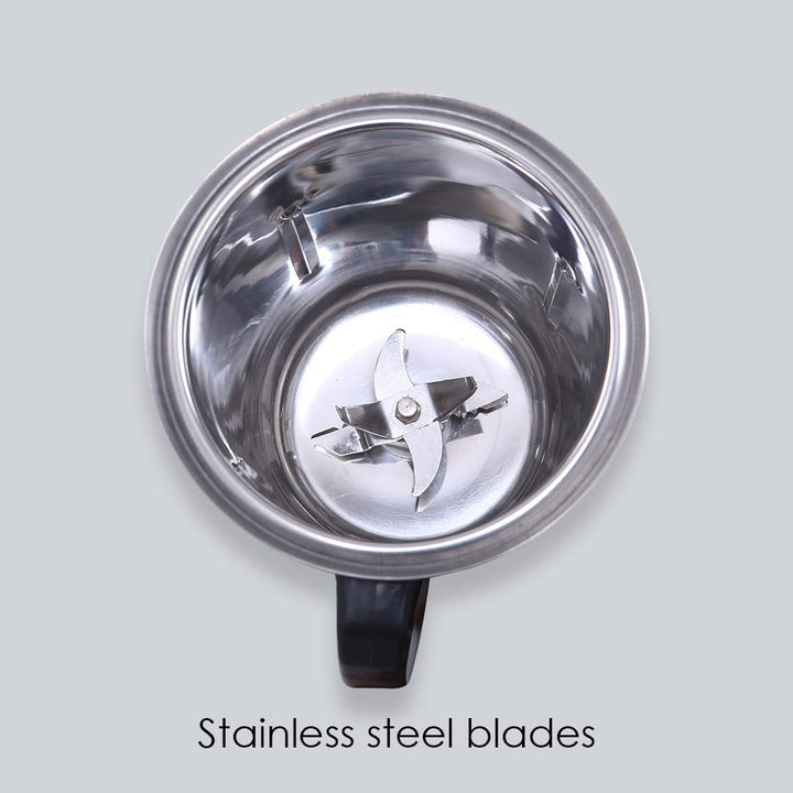 Glory Mixer Grinder, 750 W with 4 Stainless Steel Jars and Anti-rust Stainless Steel Blades, Ergonomic Handles, 5 Years Warranty on Motor