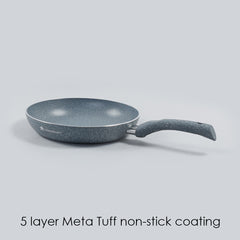 Granite 26 cm Non-Stick Fry Pan | 2 L | Grey | 5 Layer PFOA Free Non-Stick Coating | Compatible with Hot Plate, Hobs, Gas Stove, Ceramic Plate and Induction cooktop | 2 Years Warranty