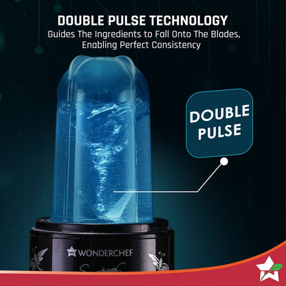 Nutri Blend Smart 3 Jar Automatic Mixer Grinder with Dual Pulse Function|22000 RPM|100% Full Copper Motor|3 Unbreakable Jars|500 W|2 Years Warranty|Recipe book by Chef Sanjeev Kapoor| Black