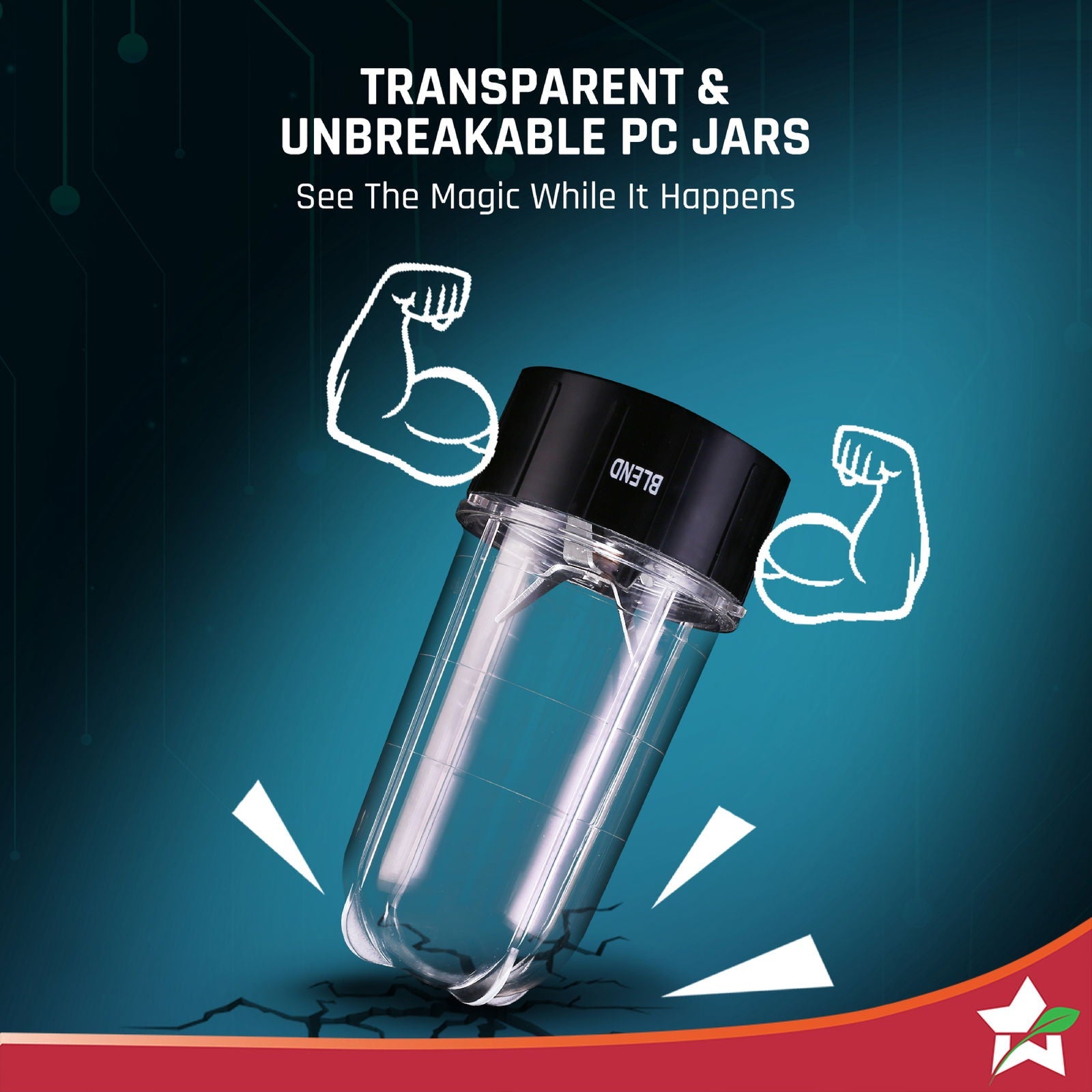 Nutri Blend Smart 3 Jar Automatic Mixer Grinder with Dual Pulse Function|22000 RPM|100% Full Copper Motor|3 Unbreakable Jars|500 W|2 Years Warranty|Recipe book by Chef Sanjeev Kapoor| Black